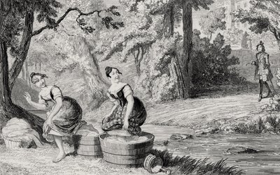 Washerwomen Disturbed by Waverley, illustration from 